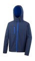 Heren Softshell Jas hoodie Result R230M navy-royal